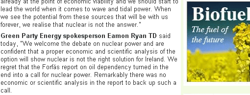 Green Party response to the report Green Party response to the report