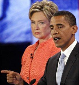 Obama and Hillary Clinton Obama and Hillary Clinton