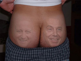 Two cheeks of the same arse