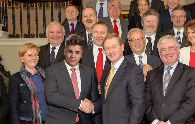 Justin Bieber takes part in the Croke Park negotiations